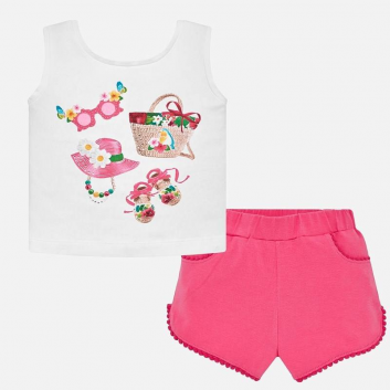 Малыши, Комплект футболка и шорты MAYORAL (розовый)283674, фото