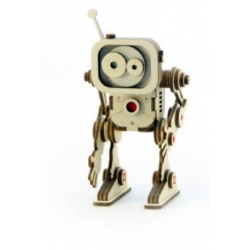 Игрушки, Конструктор 3D деревянный подвижный Робот Флеш 54 детали Lemmo (бежевый)153696, фото