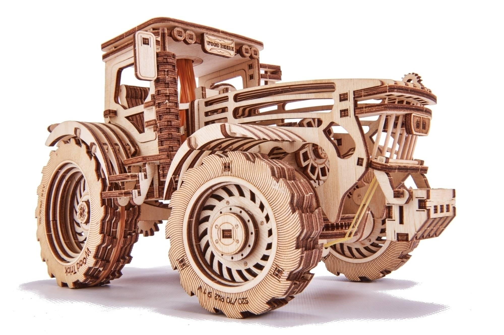 Механический 3D-пазл из дерева Трактор 401 деталь Wood Trick