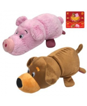 Мягкая игрушка Вывернушка 2в1 Собака-Свинья 35 см 1Toy