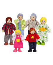 Набор мини-кукол Счастливая семья европейская Hape