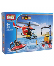 Конструктор совместимый с LEGO Пожарная техника 197 деталей GUDI