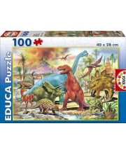 Пазл Динозавры 100 деталей Educa