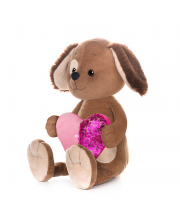 Мягкая игрушка Щенок с Сердечком 25 см Maxitoys Luxury Romantic Plush Club