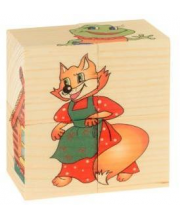 Кубики Теремок 4 шт Русские деревянные игрушки