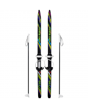 Лыжи подростковые Ski Race с палками 130 см Тяни-Толкай