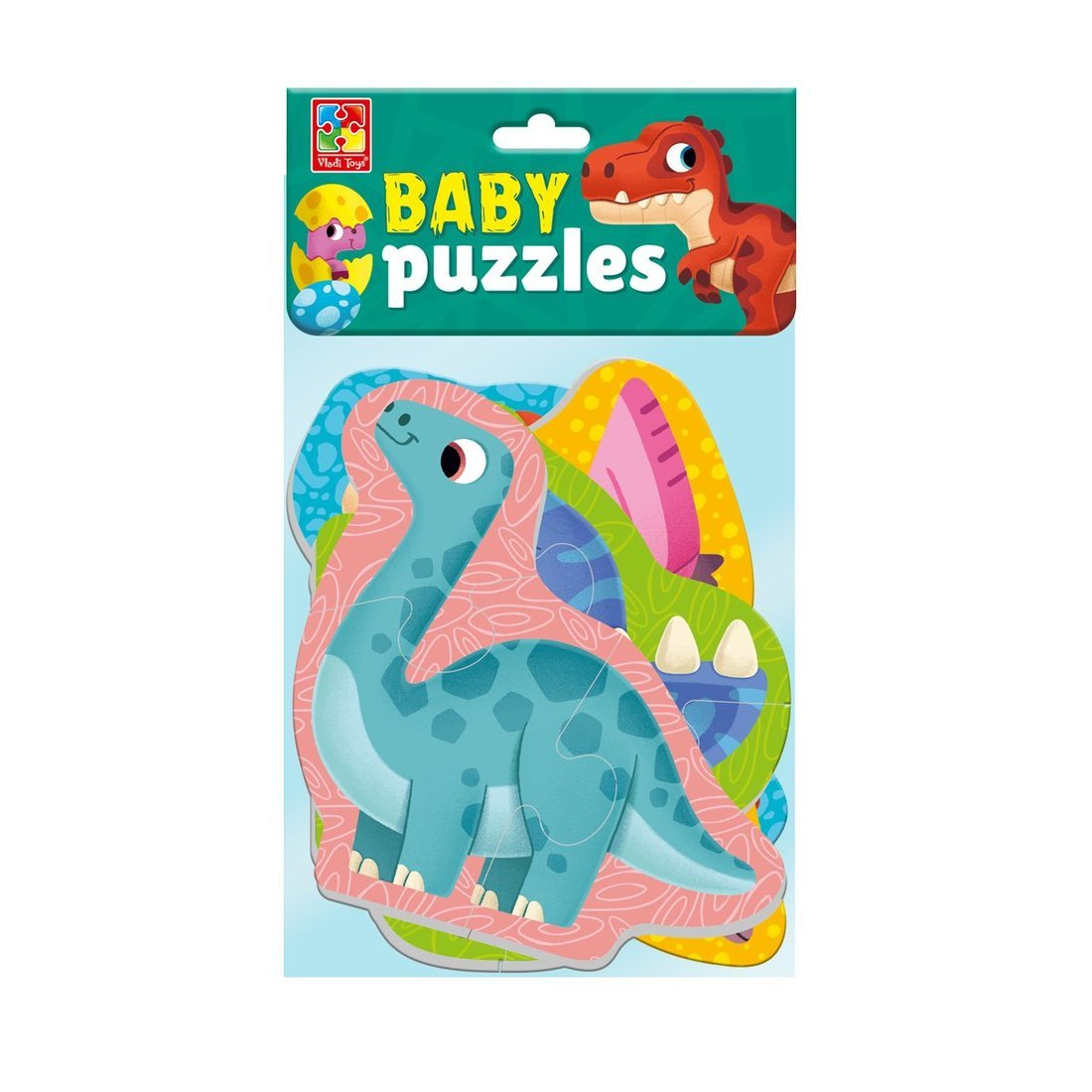 Пазлы мягкие Baby puzzle Динозавры 4 картинки 12 элементов Vladi Toys
