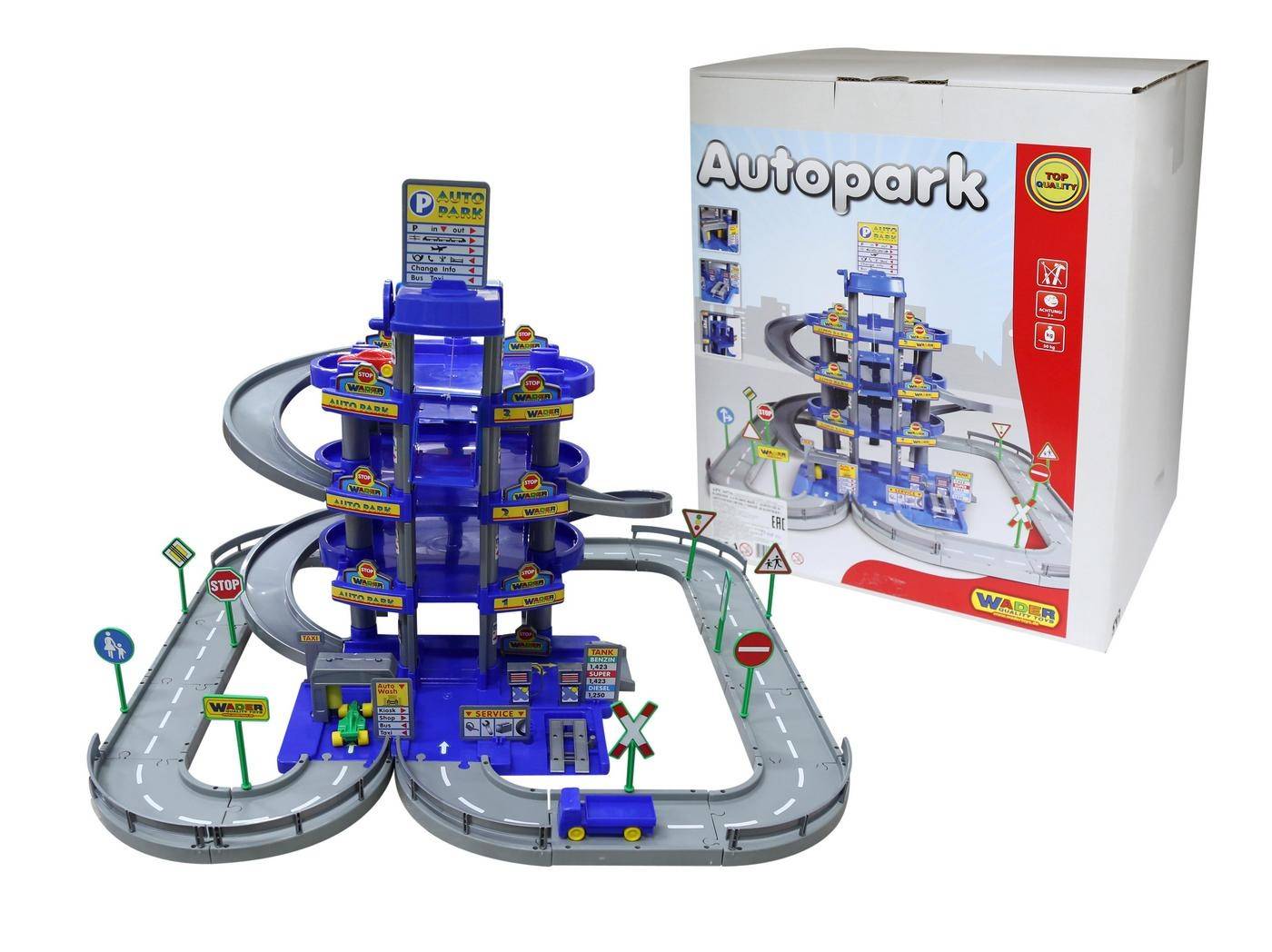 Игрушки, Конструктор Паркинг 4 уровня Wader (синий)650793, фото